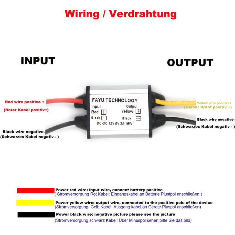 1 x Voltage Converter 12 V to 6 V 3