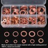 200Pcs Oil Drain Plug Gasket Red Copper Heating Processing 9