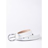 Kendal Leather Belt (White, Medium)