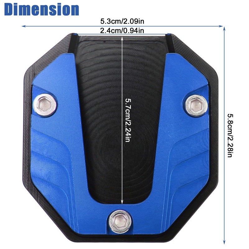 WODHMIEY Motorcycle Kickstand Extender,Motorcycle Side Stand Plate Pad,Foot Side Stand