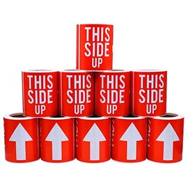 Aleplay 3"Ã5" This Side Up Stickers - Shipping and Handing Label - 100 Stickers Per Roll (10 Rolls)