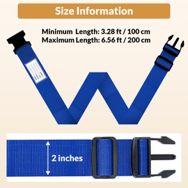 Luggage Straps for Suitcases TSA Approved, 4 Pack Adjustable Suitcase Straps for Luggage with Name Card Luggage Belt Strap Travel Belt for Luggage - (Green & Blue)