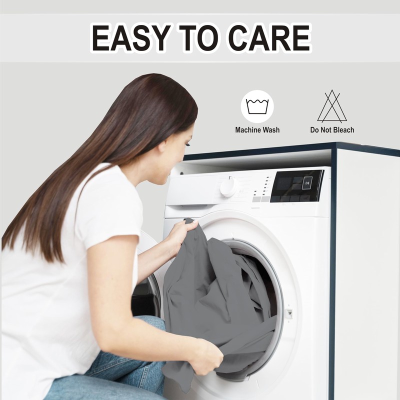 R&Z Plain Luxury Polycotton Fitted Sheet Single, Double, King, Super