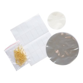KitchenCraft Home Made Jam Jar Covers for 2lb Jars (Pack of 24 Wax Discs, Plus Labels and Covers)