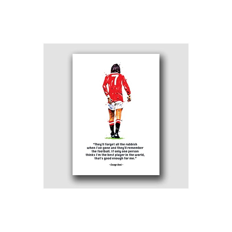 Manchester United - Man UTD - George Best Quote Framed