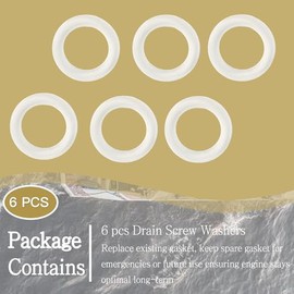 JLM MARINE JLM MARINE 6PCS 311598 Fill and Drain Screw Washer for Johnson Evinrude OMC Engines Gearcase Lower Unit Oil Drain Screw Gasket 3852105 777517 18-4248