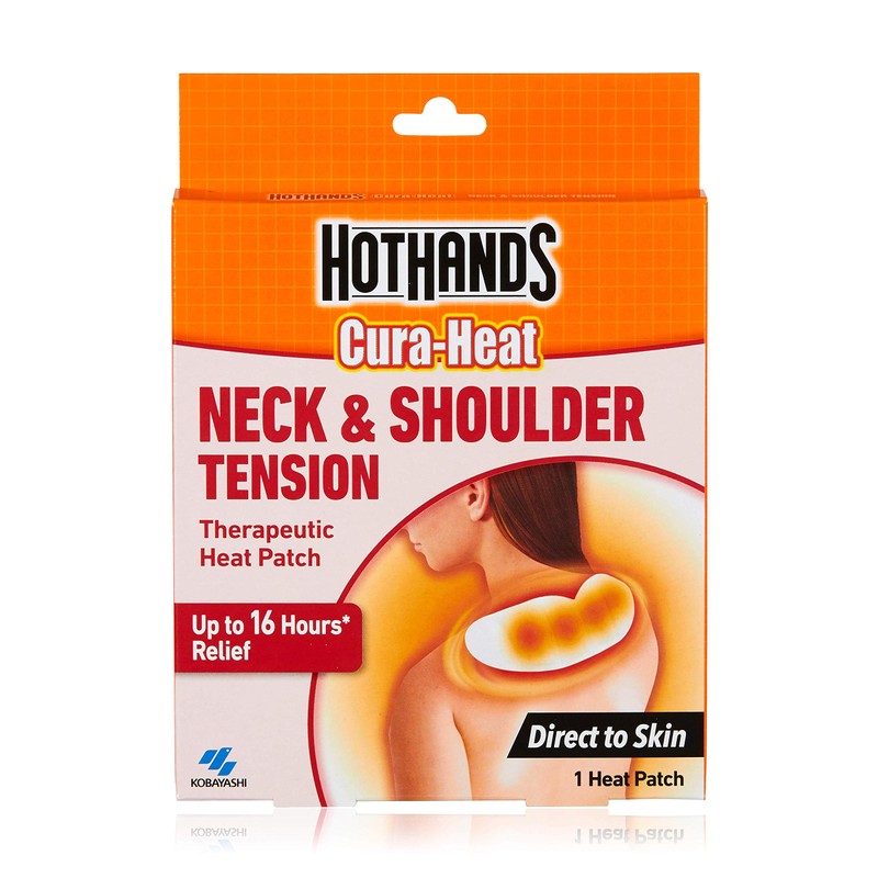 HOTHANDS CuraHeat Neck and Shoulder Tension Therapeutic Heat Patch 1P