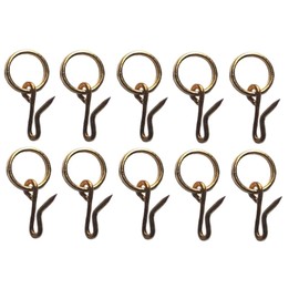 Shade Doctor of Maine Brass Pin-On Rings for Tie Backs, Grommet Drapes & More! - 10 Pack