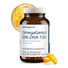 Omegagenics Epa-dha 720 Suplemento Puro De Omega-3 60 Caps Limón Metagenics