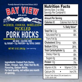 Bay View Brand Gourmet Pickled Pork Hocks 12 oz