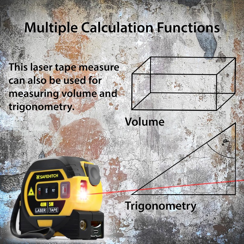 SAFEHITCH - 3 in One Tape Measure - Laser Measure