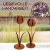 Rusty Metal Decorative Tulip Flower Decorative Patina, 2
