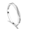 GULICX Skinny 925 Sterling Silver Ring Cubic Zirconia CZ Wedding
