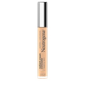 Neutrogena Healthy Skin Radiant Brightening Cream Concealer with Peptides & Vitamin E Antioxidant, Lightweight Perfecting Concealer Cream, Non-Comedogenic, Sugar Light 03 with warm undertones, 0.24 oz