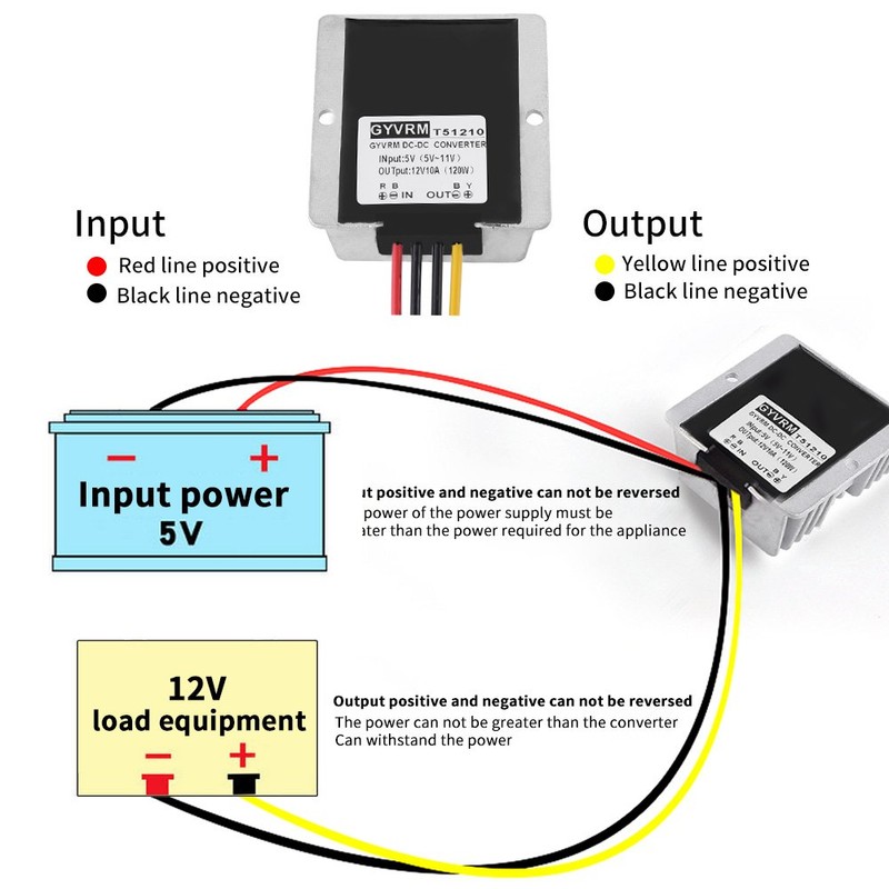 DC to DC Step Up Converter 5V to 12V 10A