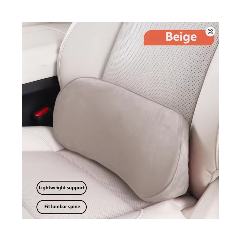 Memory Foam Lumbar Support Cushion for Driving – Soft Suede
