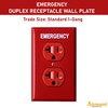 (5 Pack) Emergency Red Outlet Covers, Duplex Receptacle Switch Wall