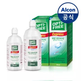 Opti-Free 옵티프리 렌즈세척액 익스프레스 470ml 1개 + 355ml 1개 Optifree Lens Cleaning Solution Express 470ml + 355ml