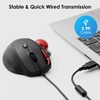 SANWA Wired Ergonomic Trackball Mouse, Optical Rollerball Mice, Programmable Silent