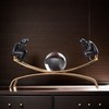XINDAM Elegant The Thinker Thinking Man Statue with Crystal Ball