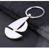 Sportigo ® Sailing Boat Keyring in Silver / Ship Boat