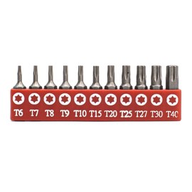 Genius Tools SB-711TP 11 Piece Star Screwdriver Bit Set