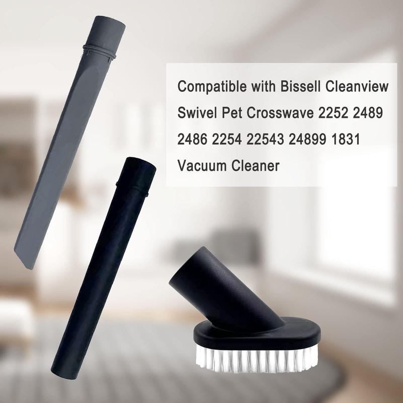 Bvhonwe Vacuum Attachments Accessories Cleaning Kit Crevice Tool+Wand Plastic+Dust Brush