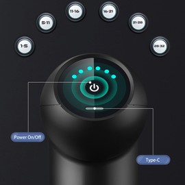 Asopal Small Massage Gun for Muscle, Mini Massage Gun for Women Men, Cordless Handheld Massager, Rechargeable, Lightweight, Portable Massager, Office Home Travel Use