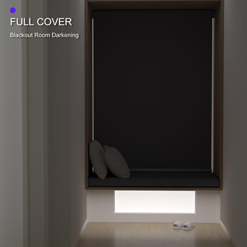 MYshade Custom Blackout Roller Shades for Indoor Windows - Cordless,