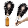 Vijiv Ostrich Feather Pen Quill Ballpoint Pen, Refillable Wedding Pens