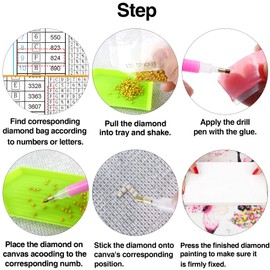 LOMSIOY 5D DIY Mystery Diamond Art Painting Kits Flower Random Paint with Diamonds Art Mysterious Square Full Drill, Embroidery Cross Stitch Crystal Rhinestone Colorless Canvas for Home Decor