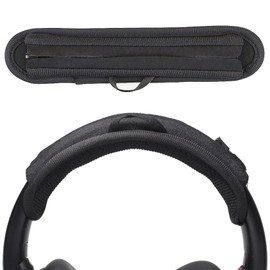 Adhiper Q35 Headphone Cover for Sony Bose Beats JBL ATH Hyperx Skullcandy Headphones, Diving Fabric Headband Cover Replacement, Universal Cushion Compatible with Pull Chain and Hook (Black)