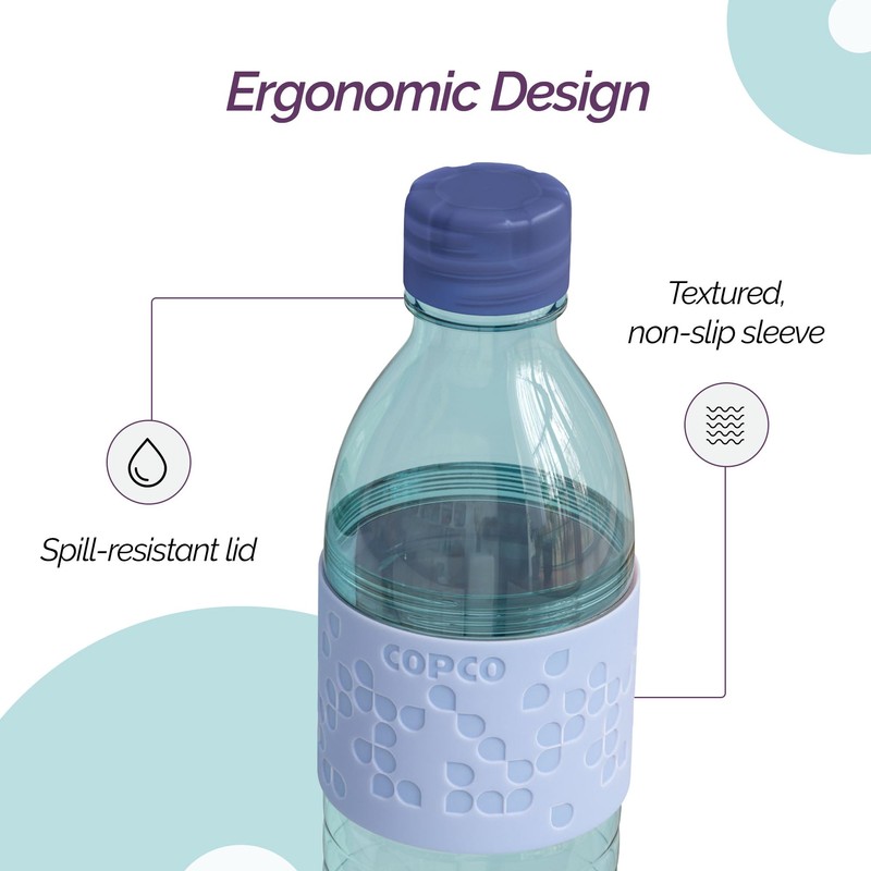 Copco Hydra 16.9oz Water Bottle, Set of 2 - Non-Slip