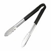 Stainless Steel Tongs, 30cm, Black, Scalloped, Multipurpose