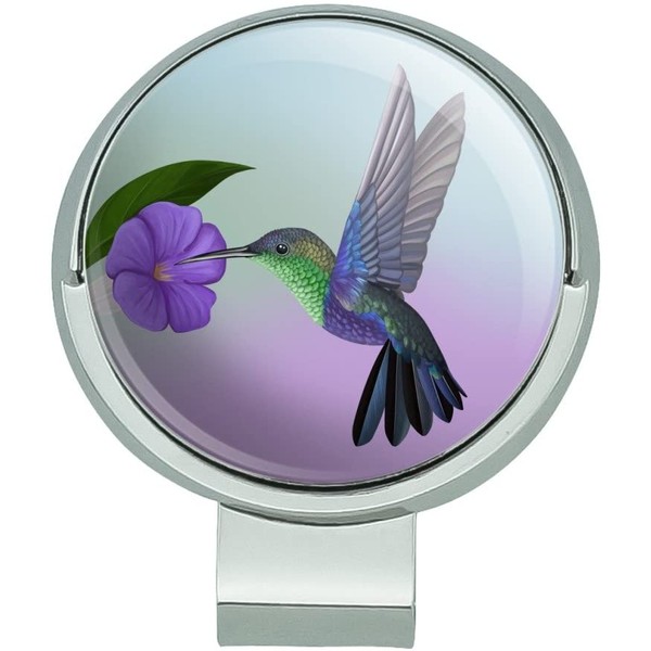 GRAPHICS & MORE Hummingbird Crowned Woodnymph Purple Violet Golf Hat Clip with Magnetic Ball Marker