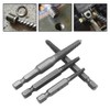Kigauru 6Pcs Damaged Screw Extractor Set Steel Screw Remover 1/4