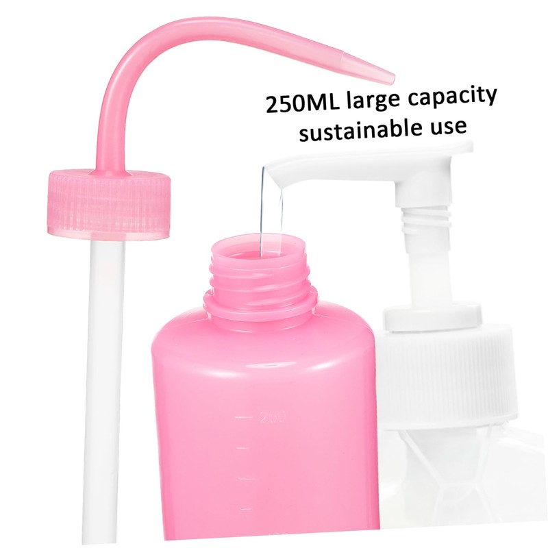 Healeved 2pcs Eyelash Cleaning Bottles Nozzle Portable Squeeze Water Bottles