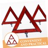 Ciieeo 3pcs Roadside Reflective Triangle Emergency Warning Signs and Lightweight