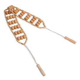 Back Massage Roller Therapy Massage Rope Wooden Massage Belt for Neck Shoulder Cellulite Massage Tools
