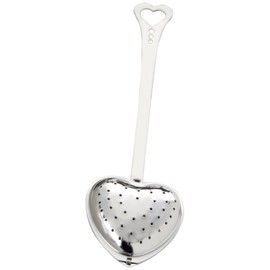 Kate Aspen Tea Time Heart Tea Infuser in Elegant White Gift Box, Silver/White