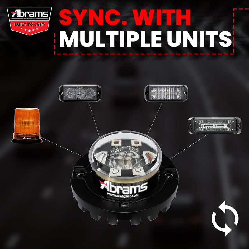 Abrams Blaster Emergency Vehicle LED Hideaway/Surface Mount Strobe Warning Light