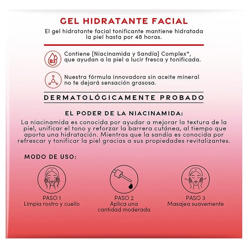 Pond's Cuidado Facial Fruity Hydra Fresh Sandía, Gel Hidratante, 110