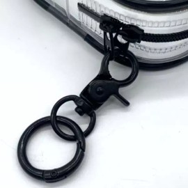 Sangseojamjo 레이스화장품파우치 다용도동물파우치 지퍼팩 넓은파우치 반려동물파우치 아웃도어파우치 꾸밀수있는파우치 코코아파우치 고양이용품파우치 가방정리파우치 뱃살파우치 블랙 솜인형 투명 원형 파우치 Lace Cosmetics Pouch Multi-Purpose Animal Pouch Zipper Pack Wide Pouch Pet Pouch Outdoor Pouch Decorative Pouch Cocoa Pouch Cat Supplies Pou