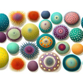 Cross & Glory - Colorful Sea Urchins - 1000 Piece Jigsaw Puzzle for Adults | Vibrant and Stunning Collage | Challenging and Relaxing | Unique and Beautiful Design