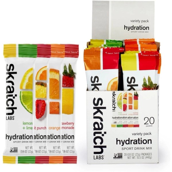 Skratch Labs Hydration Packets, Variety Pack (20 Single Serving Packets)