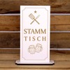 Dekolando Home Accessories Engraved Table Stand with Saying - Stammtisch
