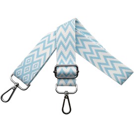 Bag Straps for Changing, Adjustable Shoulder Strap for Bags, Bag Strap Wide 3.8 cm Shoulder Strap with Carabiner Silver, Shoulder Strap for Women Carry Strap Bags DIY, Light Blue, X33