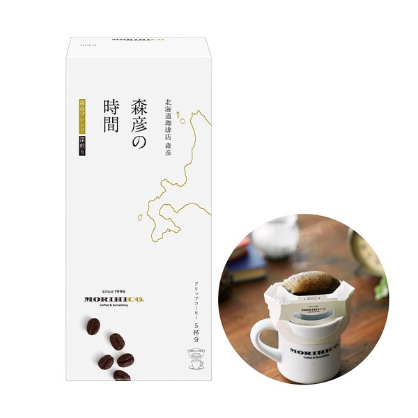 AGF Morihiko Time Drip Coffee, Morihiko Blend, 5 Bags x 3 Boxes, Deep Roasted, Topped Dripper