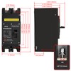 Heschen DC Molded Case Circuit Breaker MCCB, 2 Poles, DC1000V
