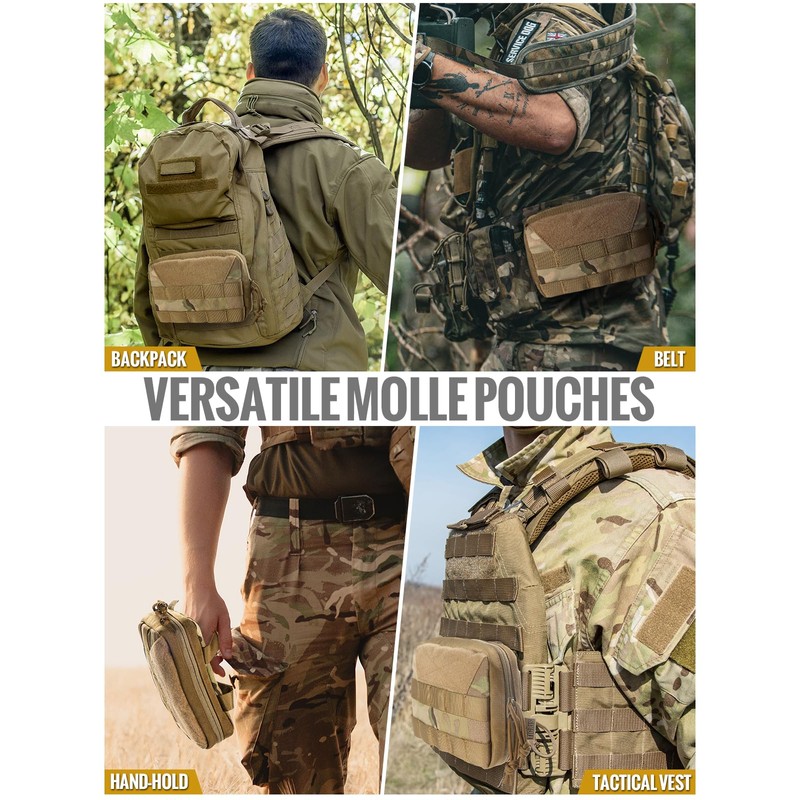 OneTigris MOLLE Pouch, Tactical Admin Pouch Belt EDC Tool Organizer
